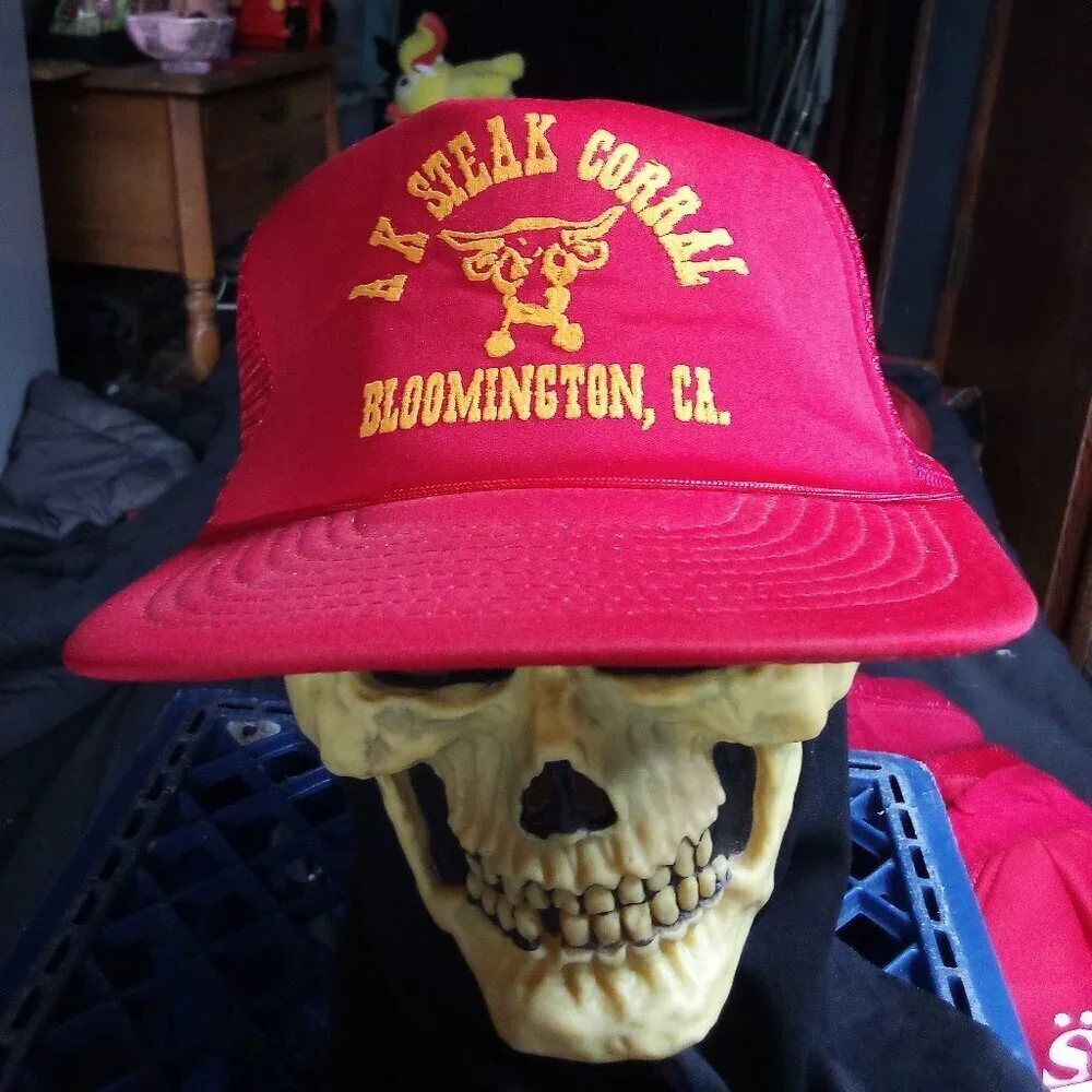 Deadstock Vintage AK Steak Corral Rope Snap Trucker Hat Cap